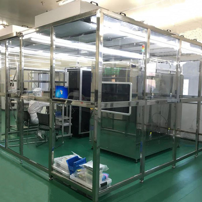 凈棚采用工業(yè)鋁材（或不銹鋼方通、鐵方通噴塑）作為框架